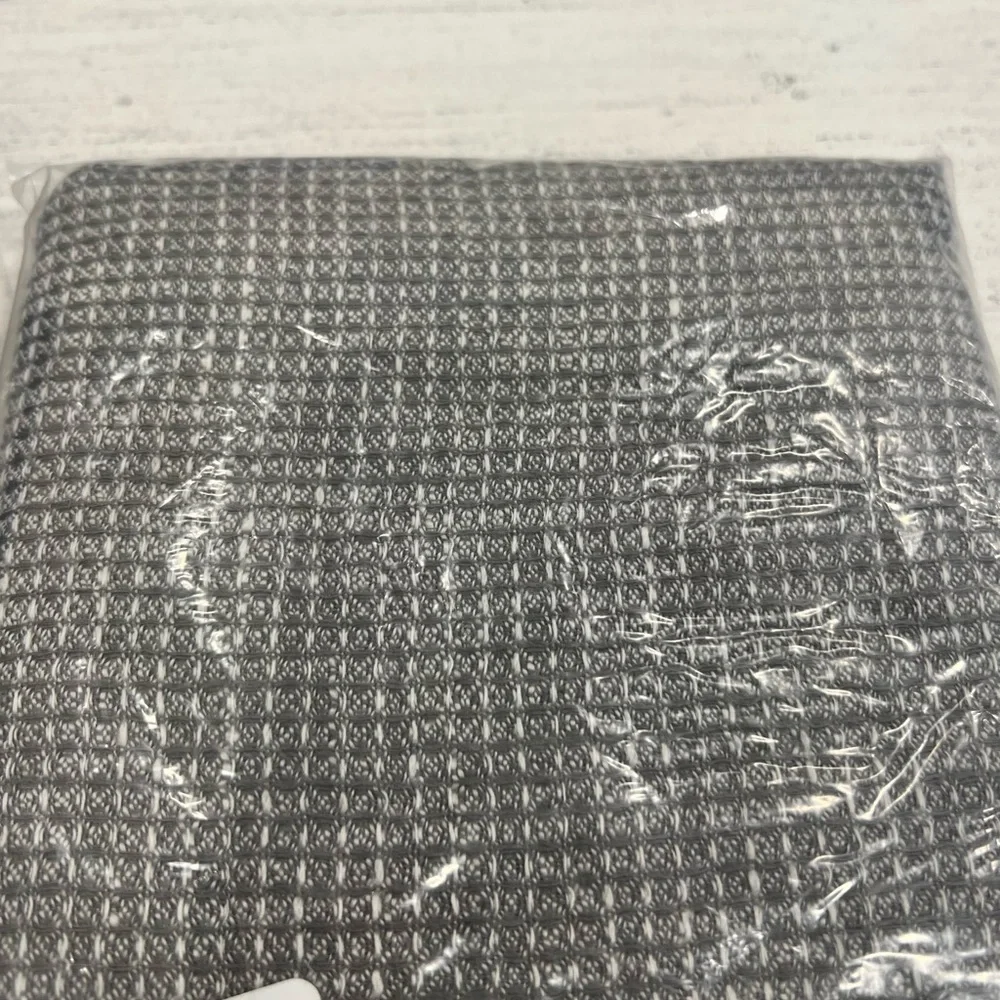 New Set 2 Pottery Barn Belgian Flax Linen Waffle Weave Standard Sham Covers Grey